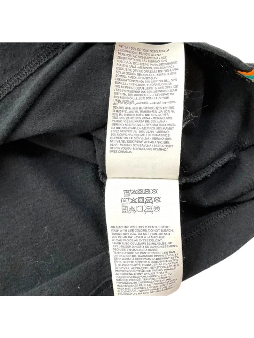Smartwool Night Camp Graphic Tee Shirt Unisex Medium Black Merino Cotton Outdoor